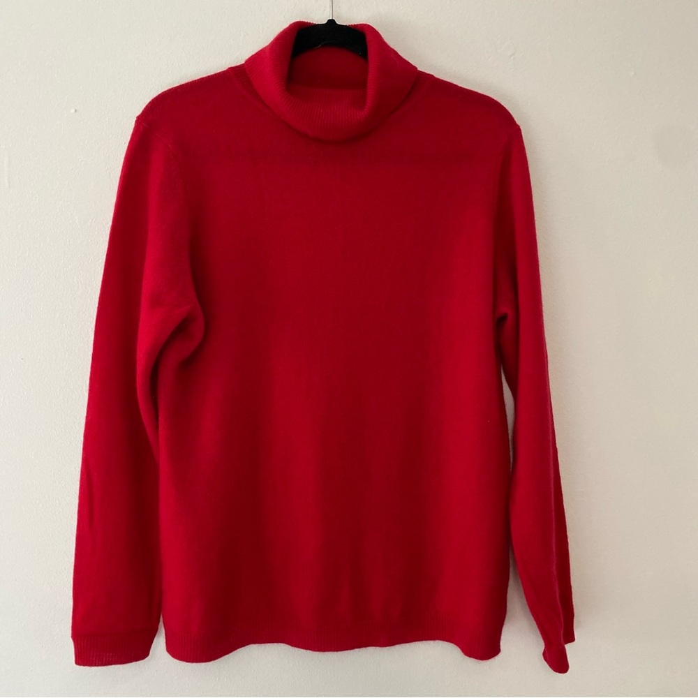Charter Club Cashmere Luxury Turtleneck Red Size Large
